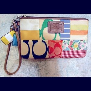 Vintage COACH Patchwork Wristlet (Good Condition)